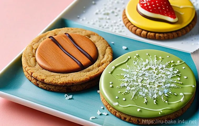 브랜드별 쿠키 제품 - **Prompt 1: Cozy Classic Russian Tea Cookies**
    "A heartwarming, softly lit close-up of a rustic ...