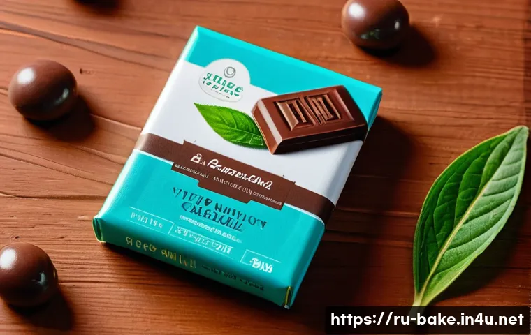 영양강화 제과 브랜드 - A vibrant and inviting close-up of a modern vitamin-enhanced chocolate bar, wrapped partially in eco...